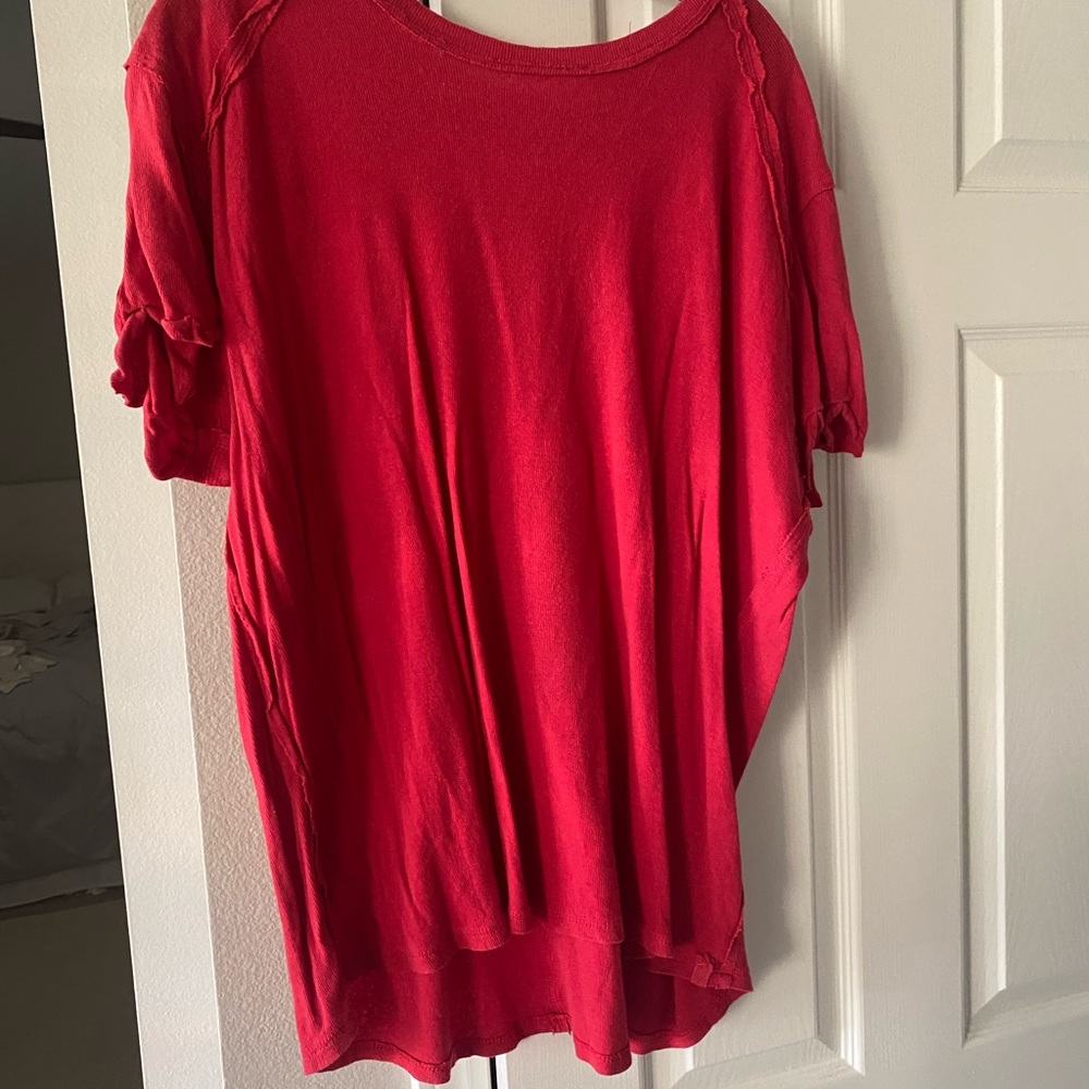 We The Free Vibrant Red Short Sleeve Tee